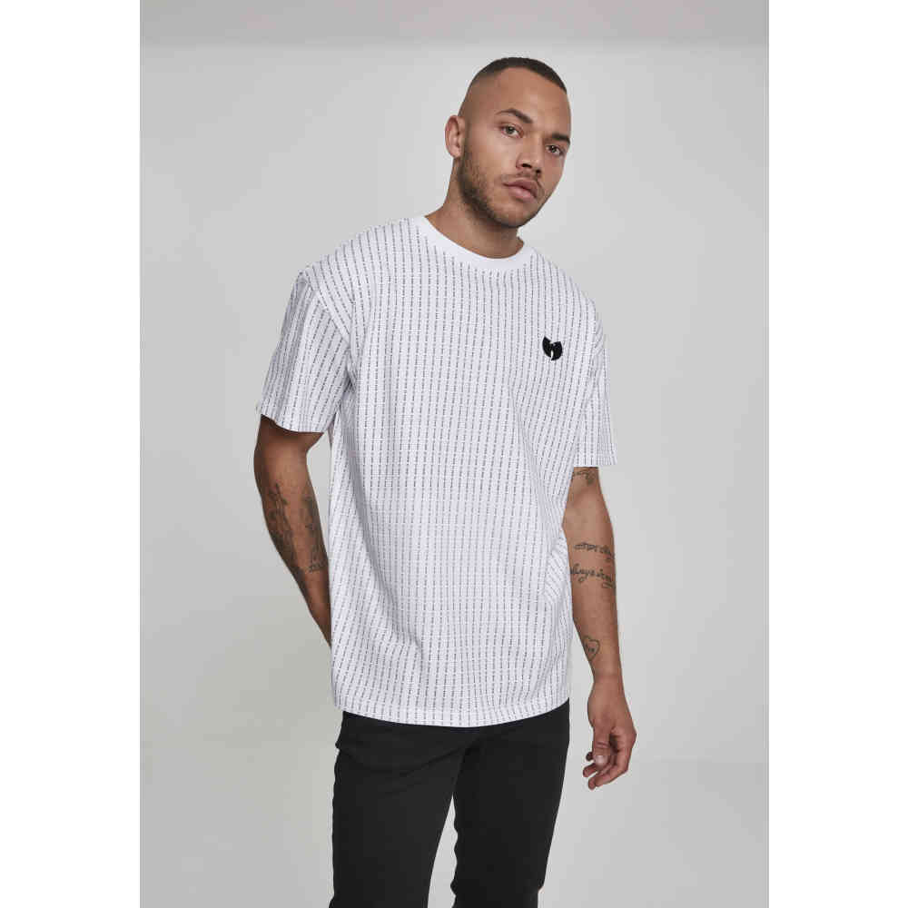 Wu Wear Wu Wear Mens Tshirt WuWear Pin Stripe White Wu Wear Wu Wear Mens Tshirt WuWear Pin Stripe White